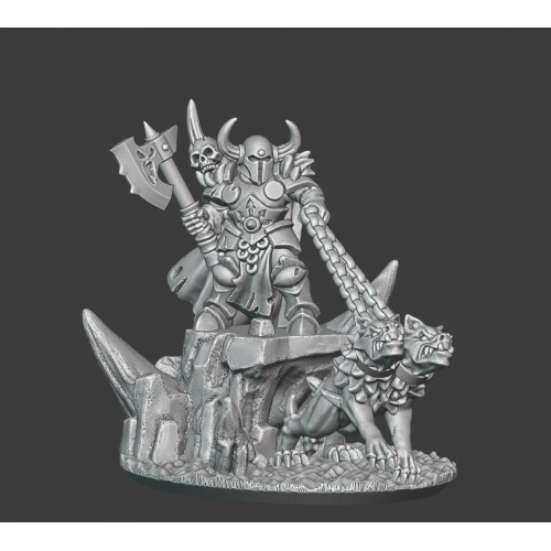 Chaos Lord With Hound (10mm)