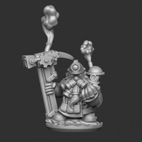 Dwarf Miner Engineer (10mm)