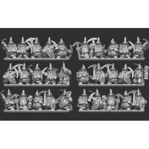 Dwarf Miners (10mm)