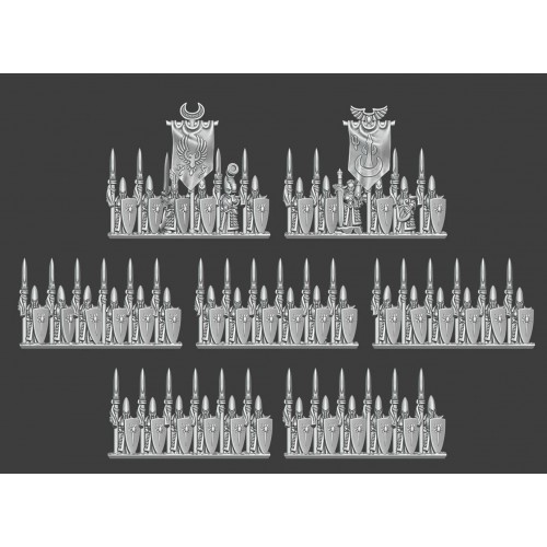 High Elf Spears (10mm)