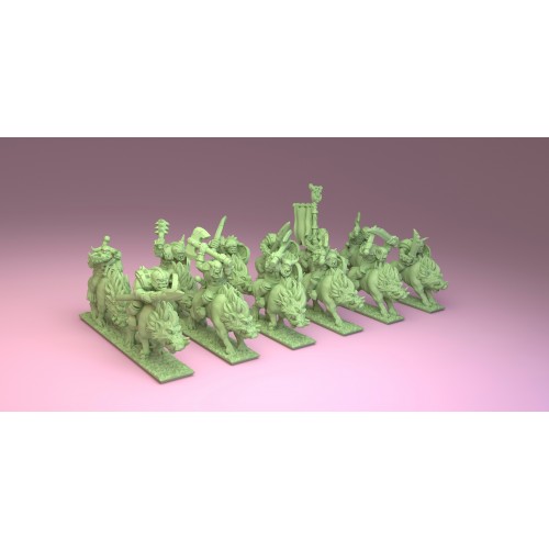 Orc Boar Rider Warriors (10mm) №2