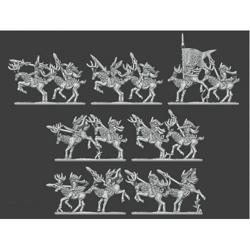 Wood Elf Stag Riders (10mm)